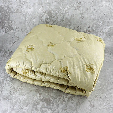 Ковдра закрита овеча вовна (Мікрофібра) PURE WOOL Полуторна 145х210 55079 ID 3903547, фото 1