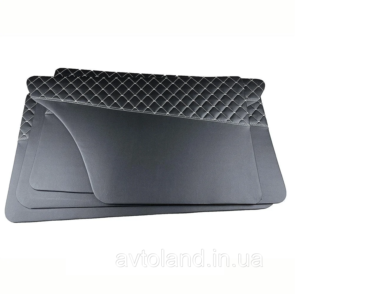 ОБШИВКА ДВЕРЕЙ ВАЗ 2101-07 ROMB DESIGN (КОЖЗАМ) (EXCLUSIVE ЧЕРНО-БЕЛЫЙ ...