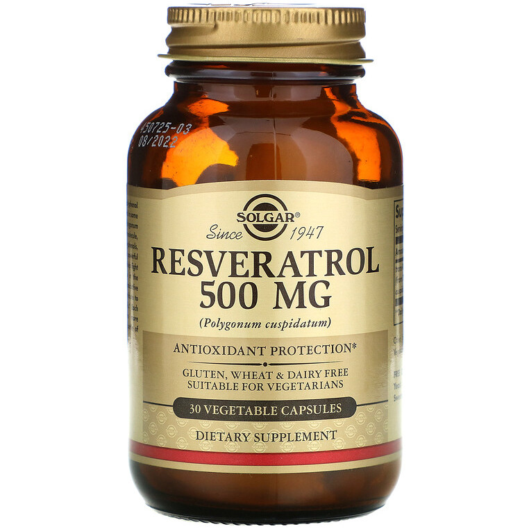 Ресвератрол SOLGAR "Resveratrol" 500 мг (30 капсул)