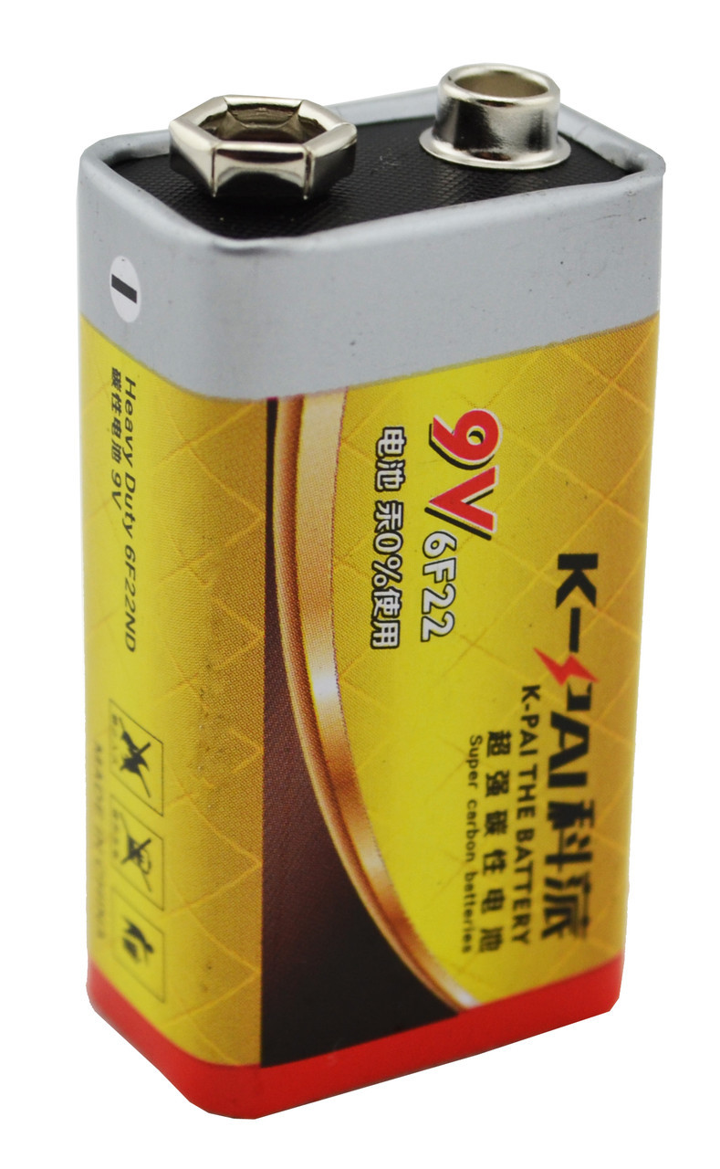 Батарейка солевая K-Pai 6F22 9V цинк карбон - фото 1 - id-p1352894182