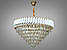 Велика кришталева люстра Diasha цоколь  ламп 18 шт колір  201202/800WH+S-gold, фото 3