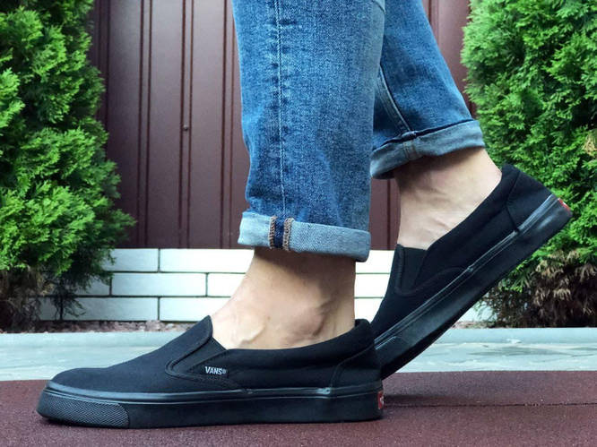 Мужские кеды летние кроссовки Vans Ванс Черные сетка весна/лето/осень ...