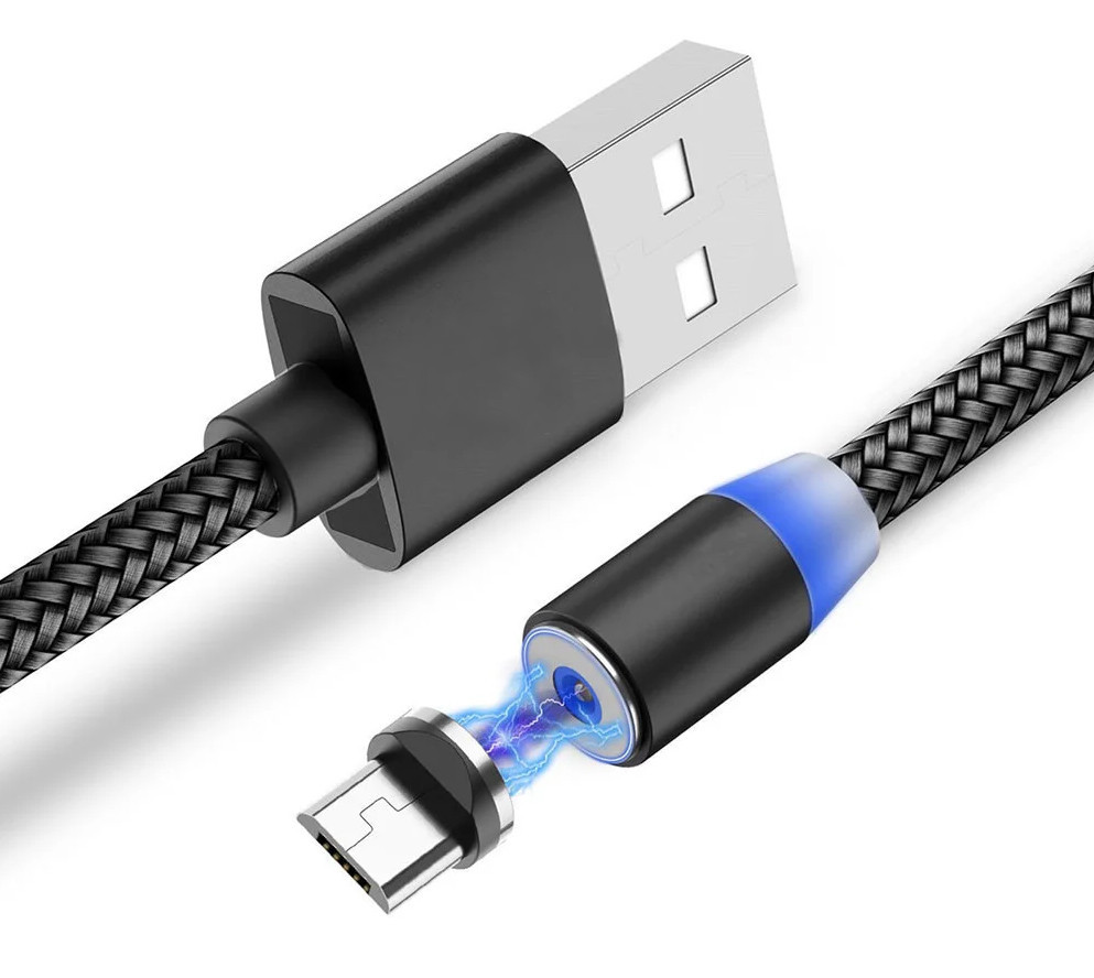 Магнітний кабель micro USB для Android M3 Black (4991)