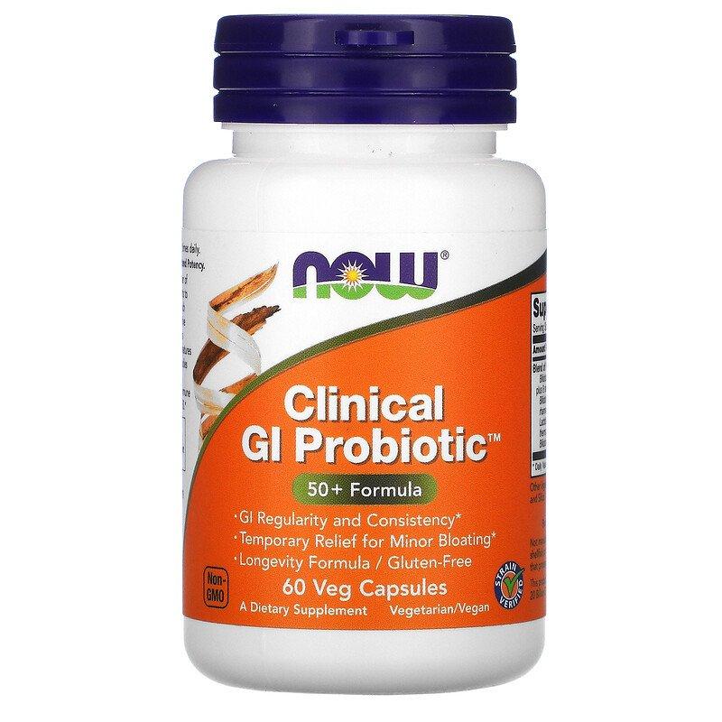 Clinical GL Probiotic 50+Formula Now Foods 60 капсул