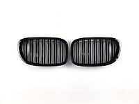 Ноздри на BMW 7 Series F01 / F02 2008-2015 год Черные Глянцевые ( Двойные M-Look )