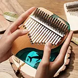 Калімба Океан на 17 клавіш подарункова VIP якість — Синій (блакитний), фото 6