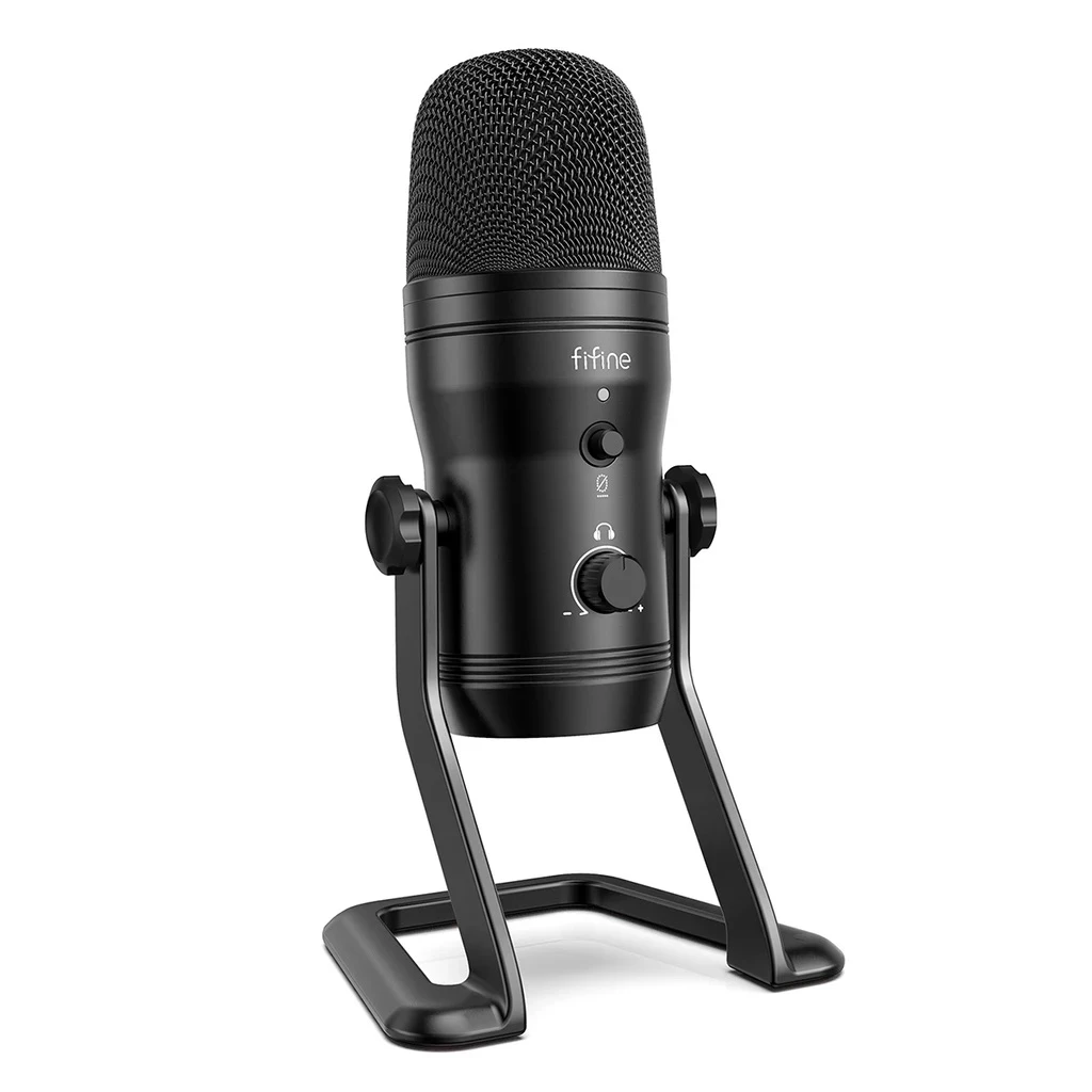 Fifine K690 USB-мікрофон з настроюванням спрямованості — Чорний, фото 1