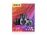 Музыкальный центр 2.1 15Вт+2х5Вт BT/FM/USB/SD/ДУ ZXX ZX-4809BT