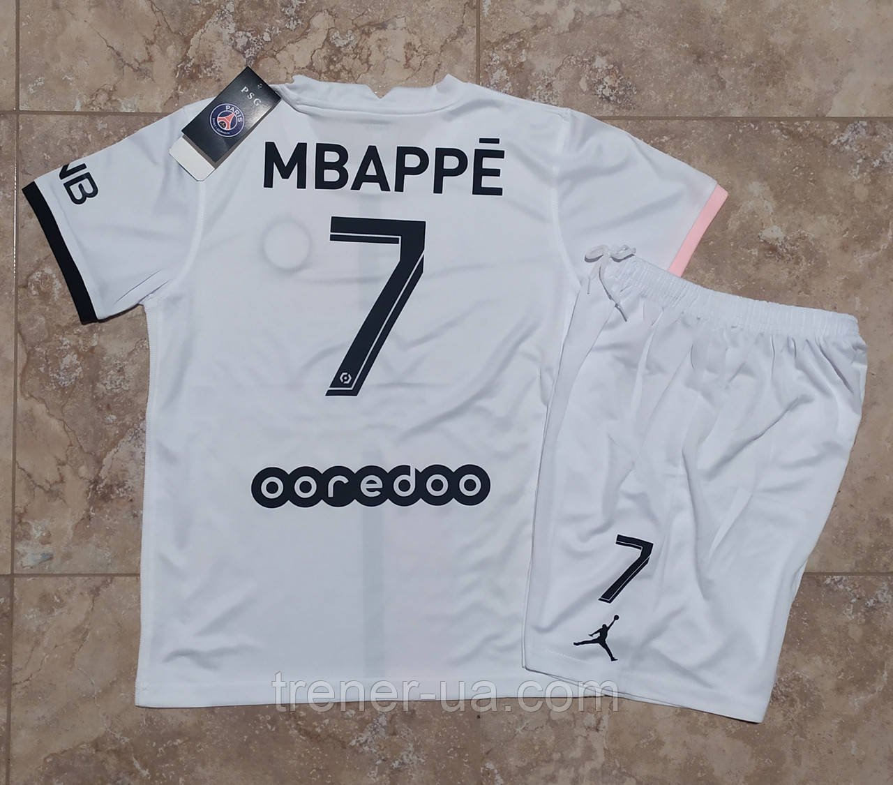 Футбольна форма дитяча MBAPPE PSG 2022 біла/комплект футбольний/форма для футболу/Мбапе/футбол/