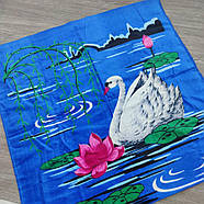 Рушник махровий х/б 75*150 Китай Лебідь 30033624, фото 2