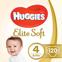 Подгузники детские Huggies Elite Soft 4 (8-14 кг) MEGA BOX, 120 шт