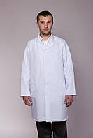 Медицинский халат 1118 (белый классический 40-60р. мужской габардин) Хелслайф 40 48