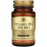 Витамин В6, SOLGAR "Vitamin B-6" 100 мг (100 таблеток)