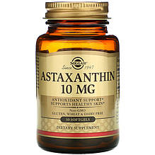 Натуральний астаксантин SOLGAR "Natural Astaxanthin" 10 мг (30 гелевих капсул)