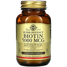 Биотин SOLGAR "Biotin" 5000 мкг (50 капсул)