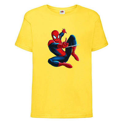 Футболка дитяча Людина Павук 007 (SPM 007 yel) жовта, розмір 104-116-128-140-152-164 см