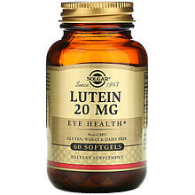 Лютеїн SOLGAR "Lutein" 20 мг (60 гелевих капсул)