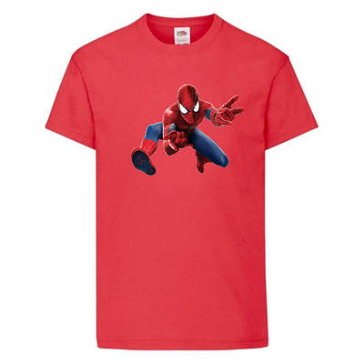 Футболка дитяча Людина Павук 005 (SPM 005 red) червона, розмір 104-116-128-140-152-164 см