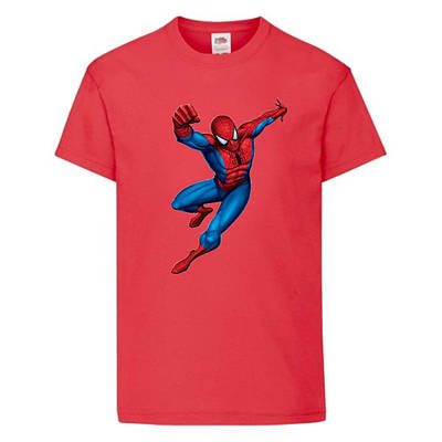 Футболка дитячої Людина Пак 008 (SPM 008 red) червона, розмір 104-116-128-140-152-164 см