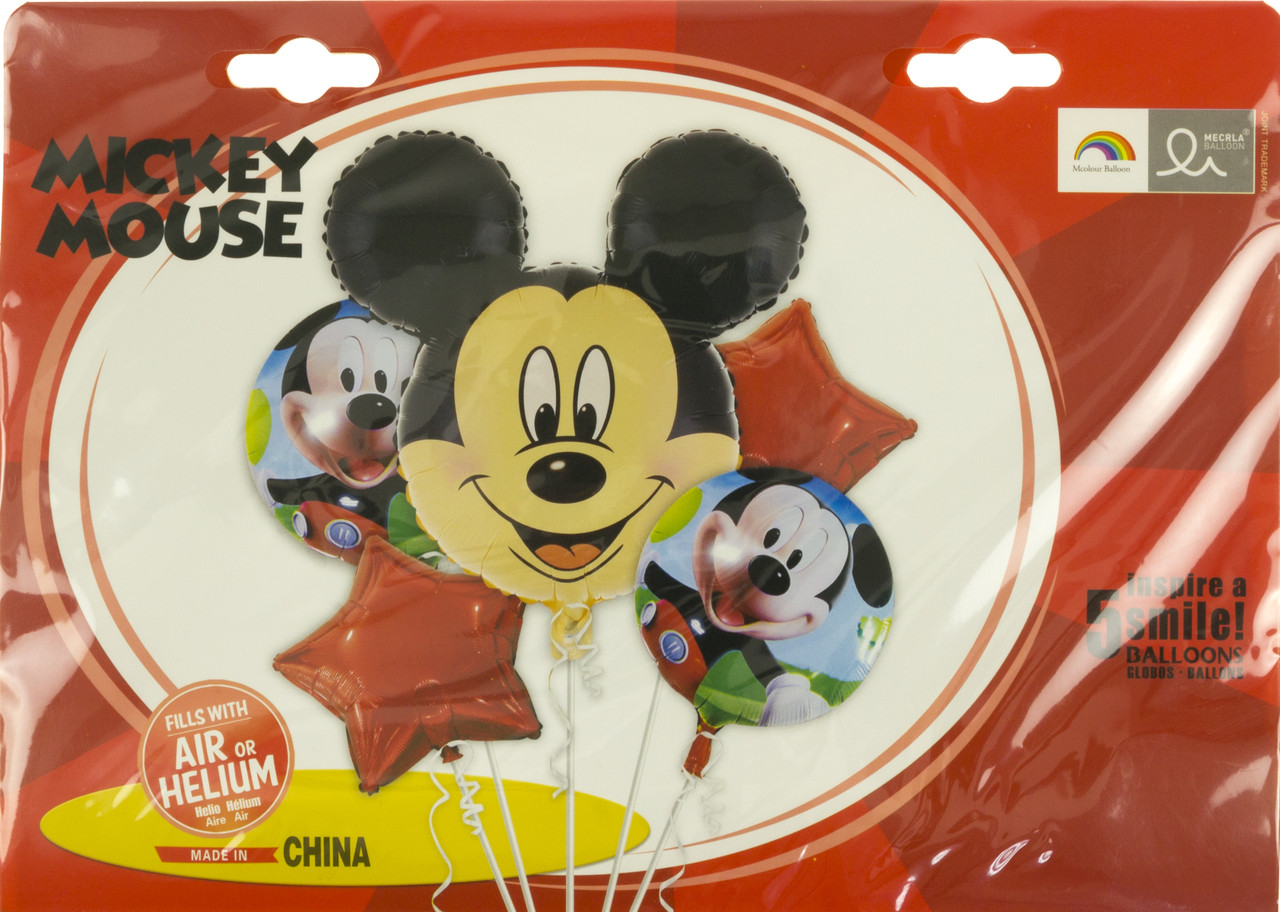 Набір кульок повітр. фольг. "Міккі Маус" 5шт №Т-023(10), фото 1