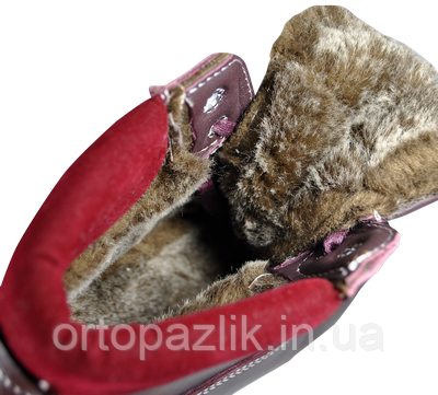 Зимние кожаные/нубуковые ортопедические ботинки с натуральной шерстью и каблуком Томаса 31 и 32р - фото 4 - id-p1588174516