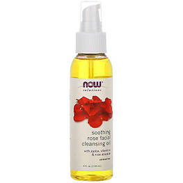 Soothing Rose Facial Cleansing Oil Now Foods 118 мл