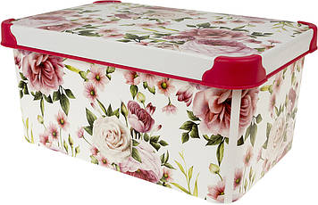 Коробка-бокс "Qutu Style Box" Rose Pink з кришкою 10л №93041