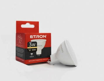 Лампа "Etron Light Power" LED 1-ELP-063 MR16 3Вт.3000K GU5.3(10)