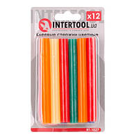 Комплект стрижнів клейових кольорових 11,2 мм * 100 мм, 12 шт. INTERTOOL RT-1027