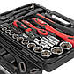 Професійний набір інструментів 1/2", 1/4", 72 од., Cr-V INTERTOOL ET-6073, фото 7
