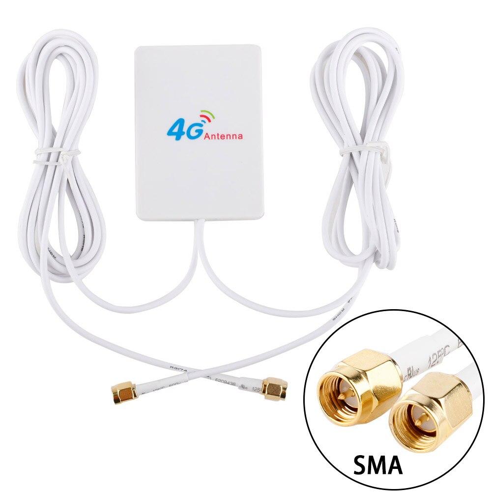 Планарна патч антена 4G MIMO з SMA штекерами та кабелем 2 м, 700-2700 МГц 5 дБ WavLink SMA/4G