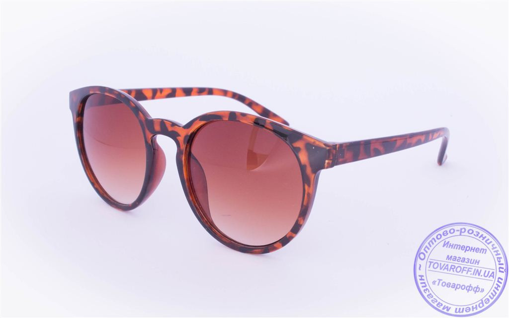 Солнцезащитные очки в ретро стиле - Леопардовые - 89220