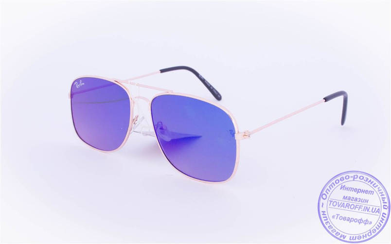 Брендовые солнцезащитные очки Ray Ban с цветными зеркальными линзами - RB-1, фото 1