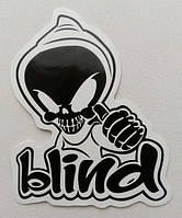 Стикер етикетка-наклейка самоклейка Blind (6,5 см х 8 см)