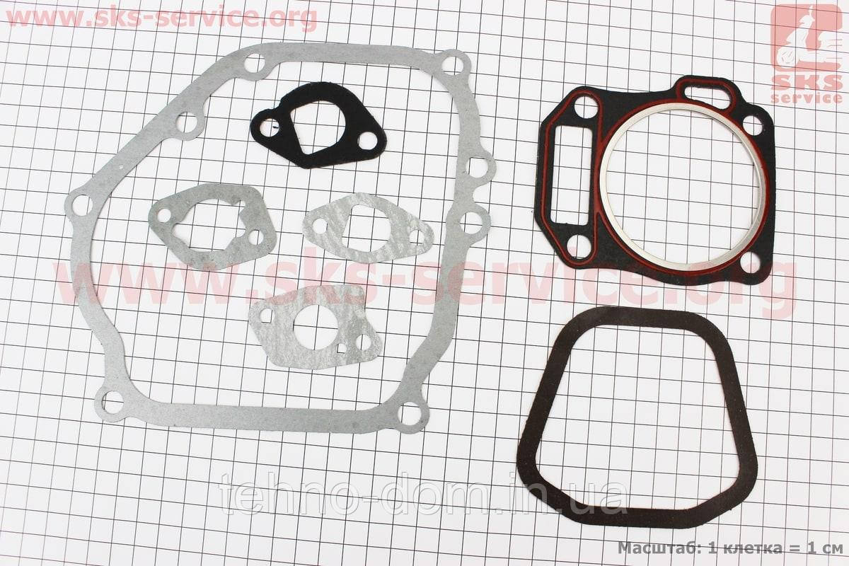 Прокладки двигателя 170F-70 мм, к-кт 7 деталей, (паронит, красная нить), Тип №1 - фото 1 - id-p123737558