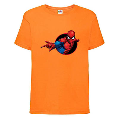 Футболка дитяча Людина Павук 009 (SPM 009 orn) жовтогаряча, розмір 104-116-128-140-1152-164 см