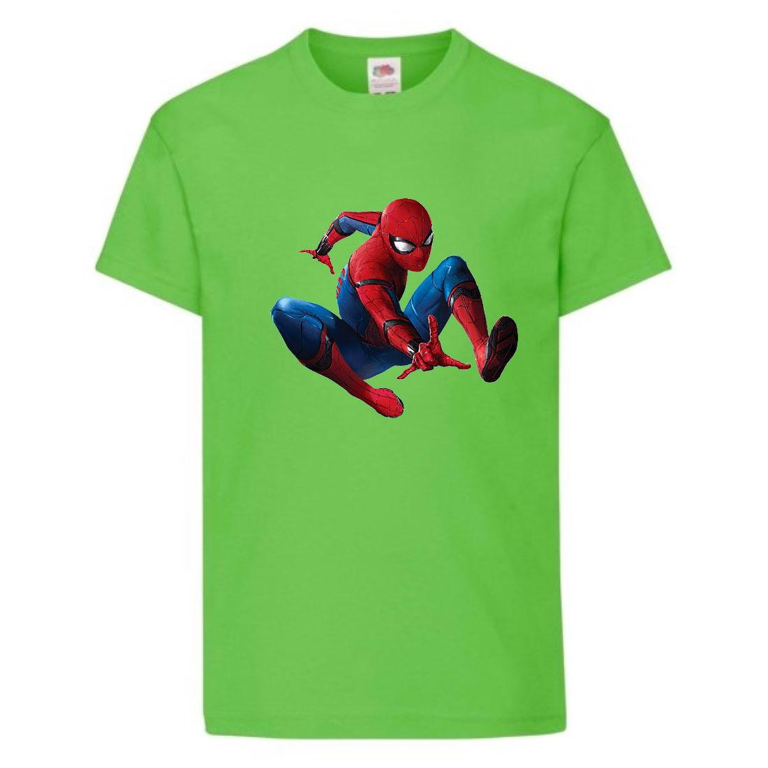 Футболка дитяча Людина Павук 0010 (SPM 0010 lgrn) салатова, розмір 104-116-128-140-152-164 см, фото 1