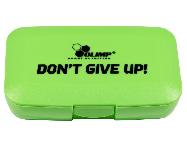 Таблетниця Контейнер для таблеток OLIMP Pillbox Don't Give Up! green