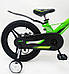 Дитячий велосипед SIGMA MARS-2 Evolution -18", дискове гальмо, кошик, годинники Зелений, фото 7