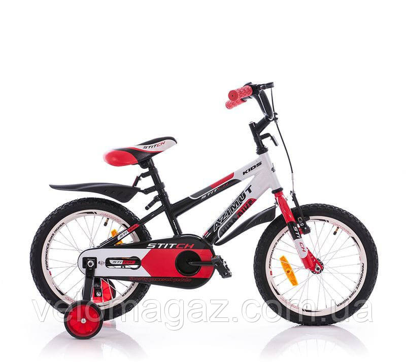 Дитячий двоколісний велосипед AZIMUT STITCH 14"