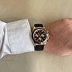 Годинник наручний Rolex Daytona Silicone Cuprum-Black Rubber преміального AAA класу, фото 8