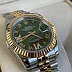 Годинник наручний Rolex DateJust 36mm. Silver-Gold-Green преміального ААА класу, фото 8