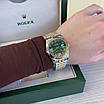 Годинник наручний Rolex DateJust 36mm. Silver-Gold-Green преміального ААА класу, фото 9