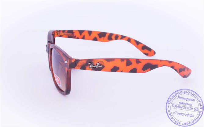 Сонцезахисні матові окуляри унісекс Ray Ban Wayfarer - Леопардові - W1, фото 4