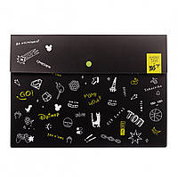 Папка-конверт "Yes" №491943 A4 by Andre Tan "Dark" на кнопці(12)(72)