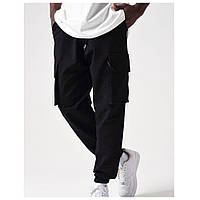 Мужские черные джоггеры Cargo Pants коттоновые штаны брюки карго весенние | летние | осенние
