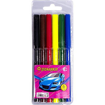 Набір фломастерів 6 кольорів Фломіки у пластиковій упаковці CR550-6