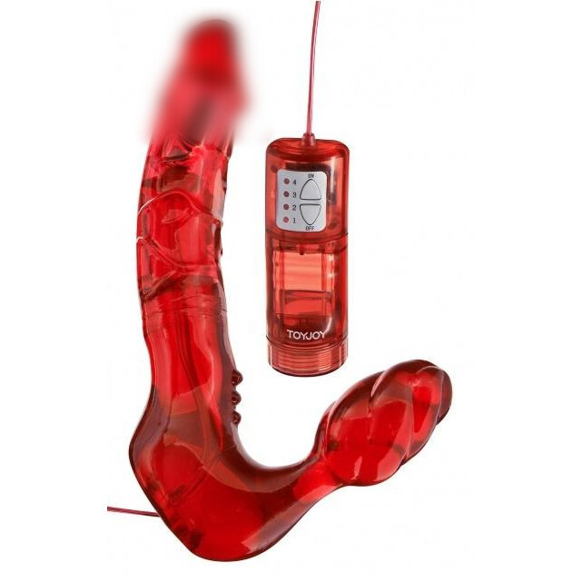 Безремневий страпон з вібрацією Toy Joy Bend Over Boyfriend, 20х3,5 см., фото 1