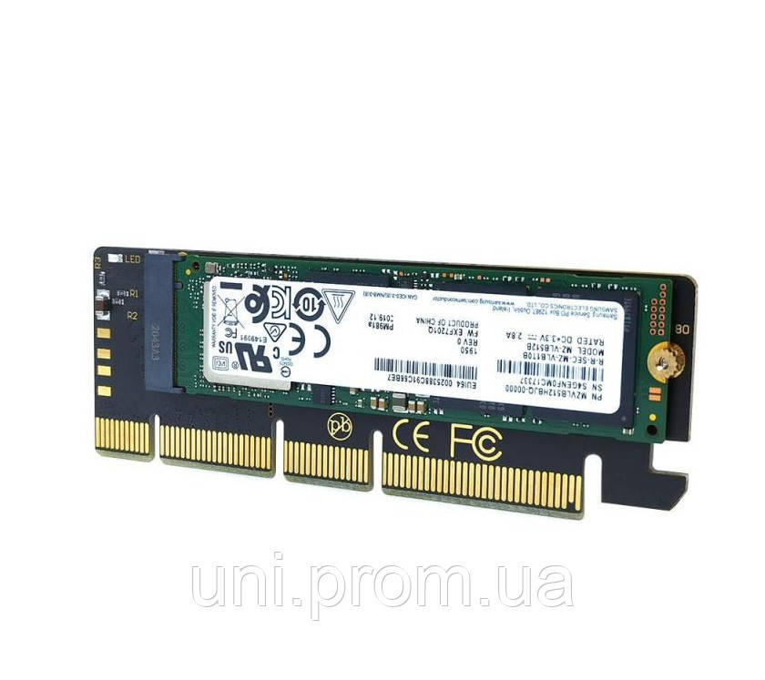 Адаптер NVMe PCIe M.2 NGFF SSD PCIe X16 - фото 4 - id-p1588196239