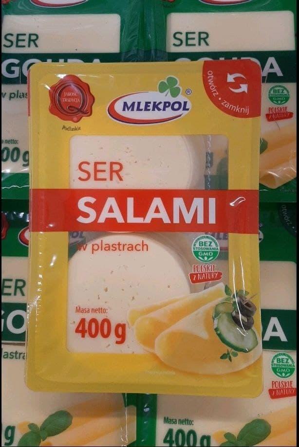 Сир нарізка MLEKPOL Ser Salami 400 г., цена 130 грн — Prom.ua (ID